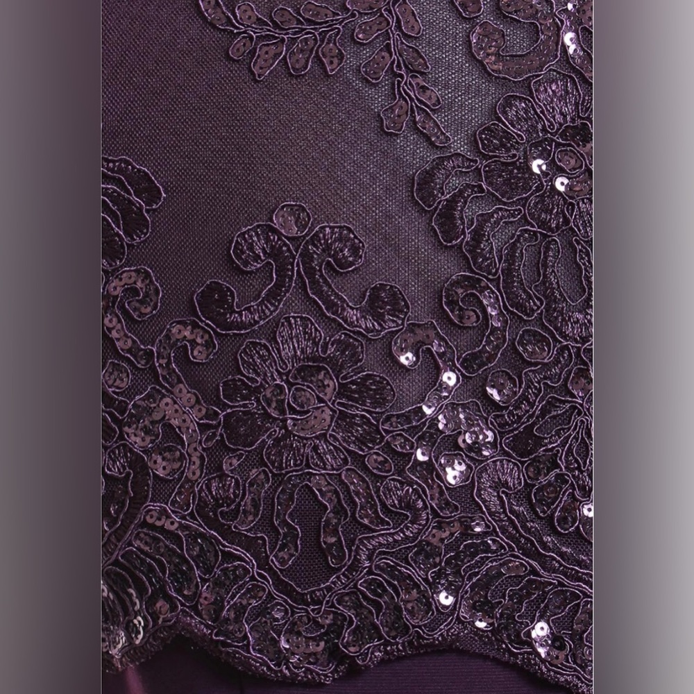NWT Alex Evenings Long Column Dress with Sweetheart Neck Size 6 Petite - Picture 3 of 7